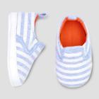Baby Boys' Stripe Crib Shoes - Just One You Made By Carter's Blue 0-3