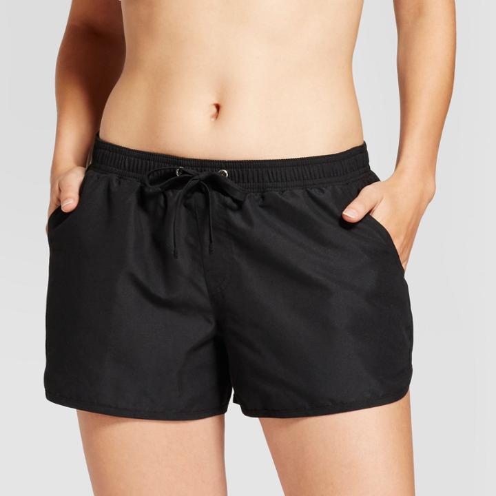 Merona Women's Suplex Swim Shorts - Black -