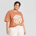 Women's Plus Size Short Sleeve Boxy T-shirt - Universal Thread Rust 1x, Women's, Size: