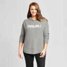 Women's Plus Size Malibu Graphic Hoodie Sweatshirt - Grayson Threads (juniors') Charcoal