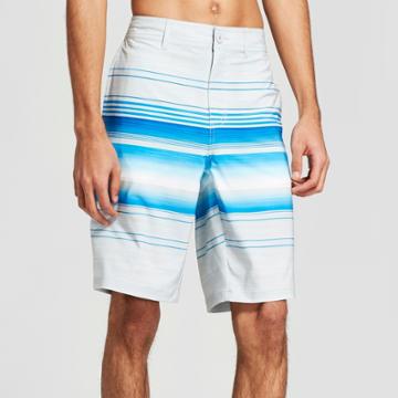 Trinity Collective Men's Striped 10.5 Blazin Hybrid Swim Shorts - Trinity White