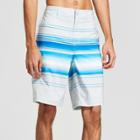 Trinity Collective Men's Striped 10.5 Blazin Hybrid Swim Shorts - Trinity White