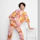 Women's Oversized Sweatshirt - Wild Fable Pink/rust Tie-dye