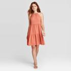 Women's Sleeveless Tiered Dress - A New Day Coral Xs, Women's, Pink