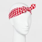 Women's Gingham Headband With Bow - Mossimo Supply Co. Red/white