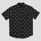 Men's Marvel Short Sleeve Button-down Shirt - Black