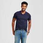 Men's Standard Fit Short Sleeve V-neck T-shirt - Goodfellow & Co Navy