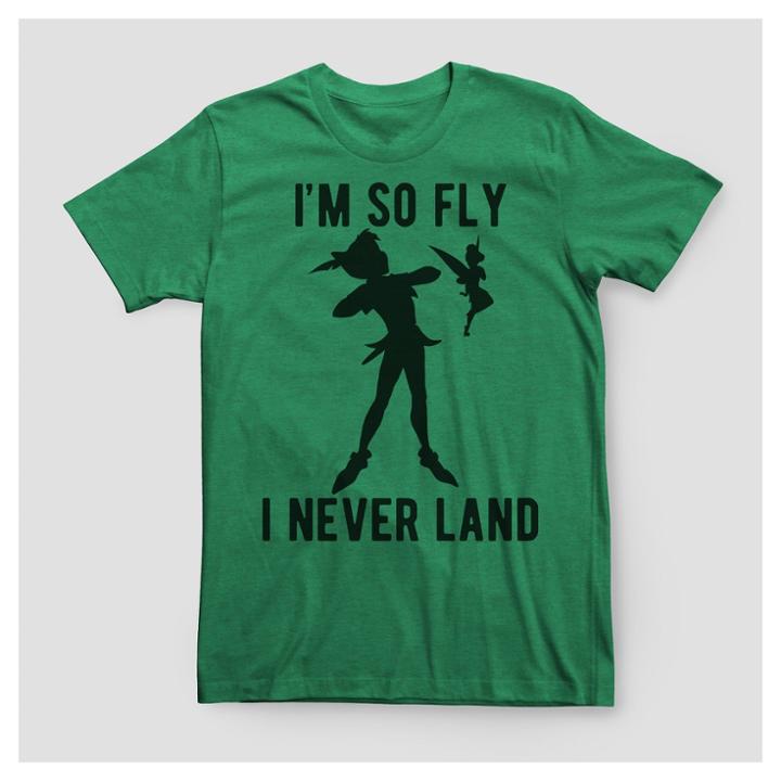 Peter Pan Men's Big & Tall Peter Disney Pan Neverland Graphic T-shirt - Green
