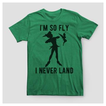 Peter Pan Men's Big & Tall Peter Disney Pan Neverland Graphic T-shirt - Green