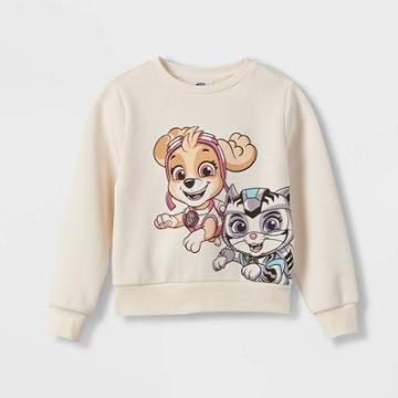 Toddler Girls' Paw Patrol Solid Pullover Sweatshirt - Cream