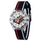 Boys' Disney Mickey Mouse Clear Plastic Time Teacher Watch - Black, Purple