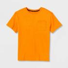 Boys' Mineral Wash Knit Short Sleeve T-shirt - Art Class Orange