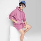 Men's Fleece Hoodie Sweatshirt - Original Use Washed Magenta Xs, Washed Pink