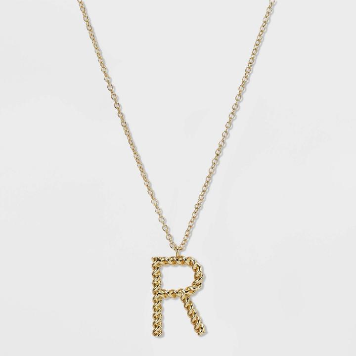 Sugarfix By Baublebar Initial R Pendant Necklace - Gold