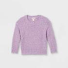 Toddler Girls' Textured Pullover Sweater - Cat & Jack Violet