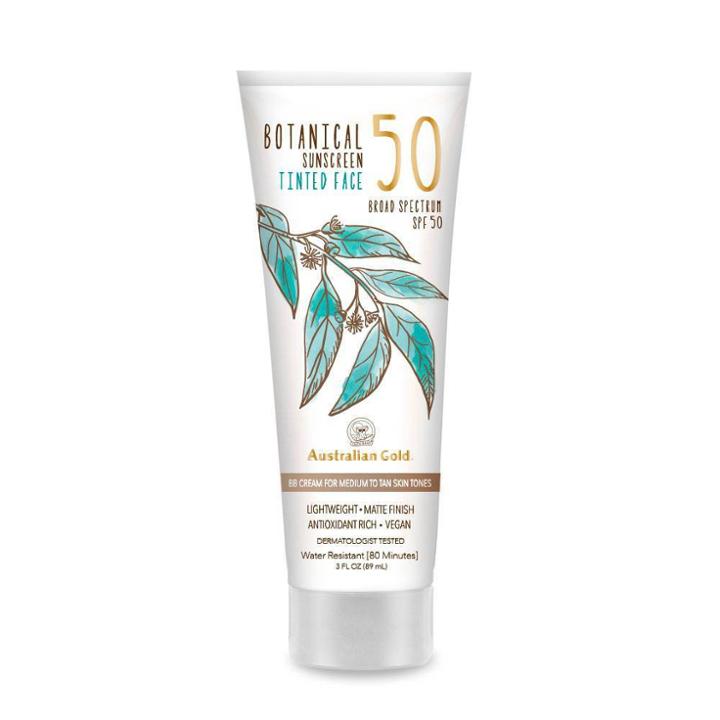 Australian Gold Botanical Tinted Face Sunscreen Lotion - Medium To Tan - Spf