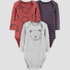 Carter's Just One You Baby Boys' 3pk Heather Tiger Bodysuit - Newborn, Grey