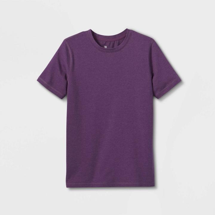 Boys' Short Sleeve T-shirt - All In Motion Heathered Purple