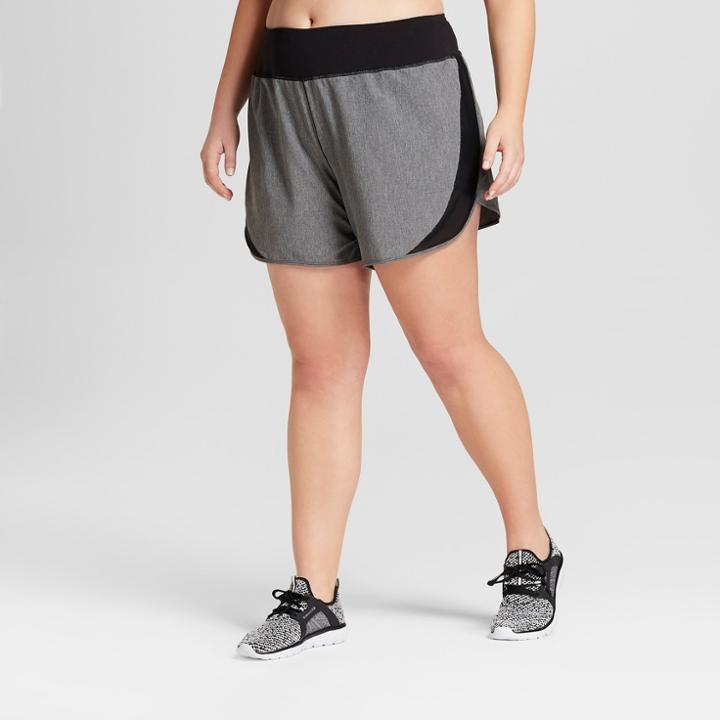 Women's Plus Size Running Mid-rise Shorts 5 - C9 Champion Dark Heather Gray