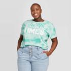 Women's Plus Size Good Times Short Sleeve Graphic T-shirt - Modern Lux (juniors') - Mint 1x, Women's, Size: