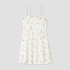 Women's Floral Print Sleeveless Tiered Dress - Wild Fable White