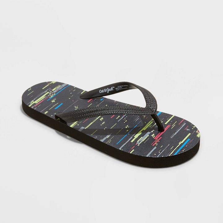 Kids' Sam Slip-on Flip Flops - Cat & Jack Black