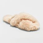 Gilligan & O'malley Women's Niah Faux Fur Slippers Beige