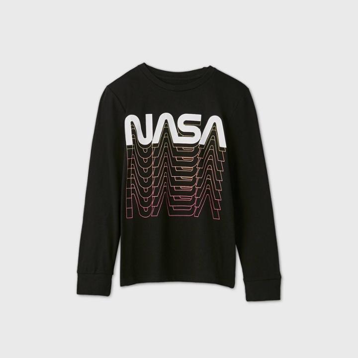 Hybrid Apparel Boys' Nasa T-shirt - Black