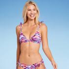 Women's Shoulder Tie Triangle Bikini Top - Shade & Shore Multi Animal Print