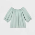 Women's Bubble Elbow Sleeve Blouse - Universal Thread Mint Xs, Women's, Green