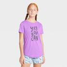 Petitegirls' Short Sleeve Yes You Can Graphic T-shirt - All In Motion Purple