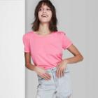 Women's Puff Short Sleeve T-shirt - Wild Fable Pink