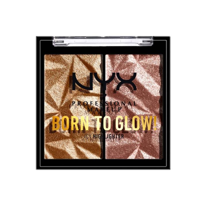 Nyx Professional Makeup Born To Glow Icy Highlighter Duo - Bout The Bronze