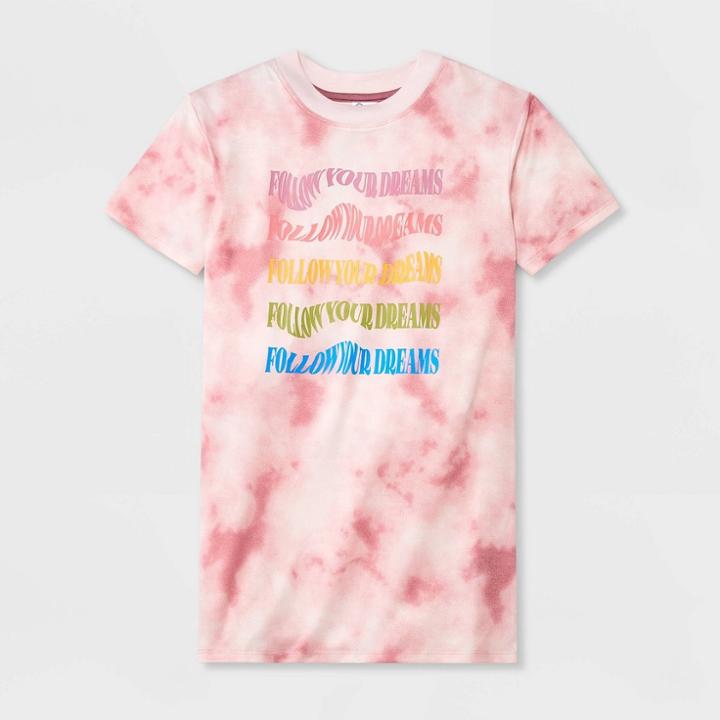 Girls' 'follow Dreams' Oversized Sleep Shirt - Art Class White