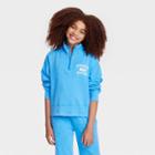 Girls' Quarter Zip Sweatshirt - Art Class Royal Blue