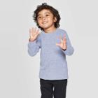 Toddler Boys' Snow Heather Thermal Long Sleeve T-shirt - Cat & Jack Navy 5t, Toddler Boy's, Blue