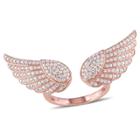 Distributed By Target 1.98 Ct. T.w. Cubic Zirconia Angel Open Ring In Pink Plated Sterling Silver