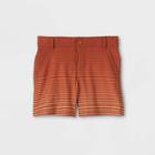 Toddler Boys' Striped Swim Trunks - Cat & Jack Brown