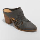 Women's Aiden Huarache Heeled Mules - Universal Thread Gray