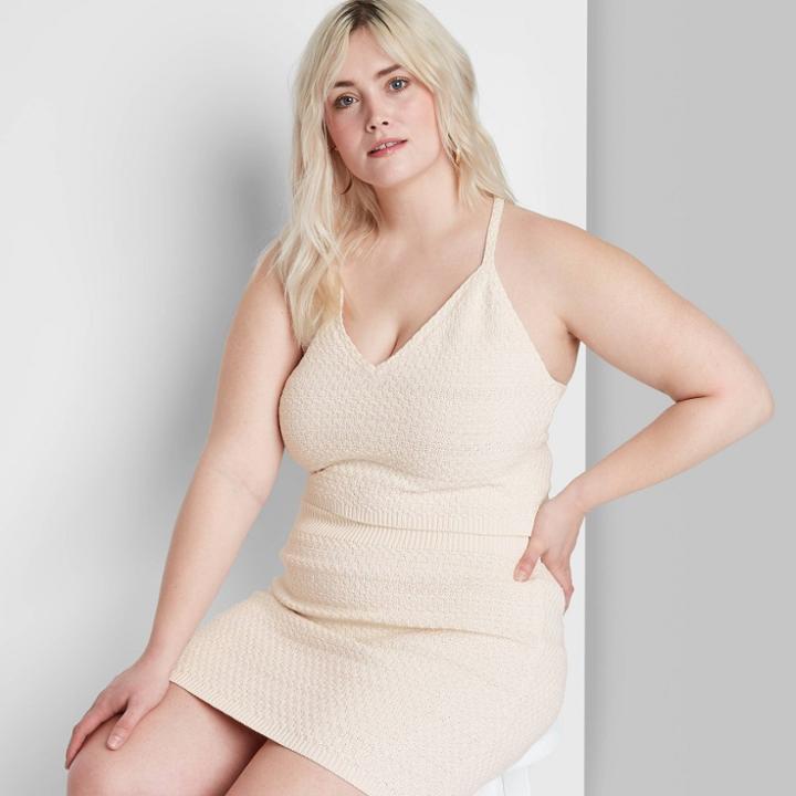Women's Plus Size Cropped Sweater Tank Top - Wild Fable