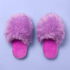 Girls' Furry Slide Slippers - More Than Magic Purple S, Girl's,