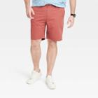Men's Big & Tall Every Wear 9 Slim Fit Flat Front Chino Shorts - Goodfellow & Co Aubusson Red