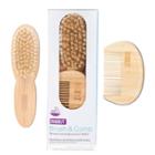 Rhoost Bamboo Brush And Comb Set For Baby, Beige