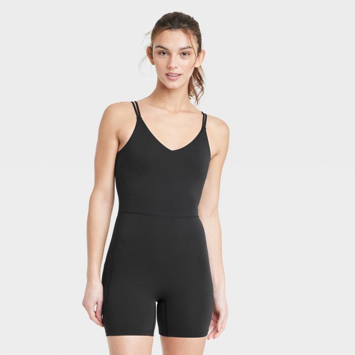 Women's Short Bodysuit - All In Motion Black
