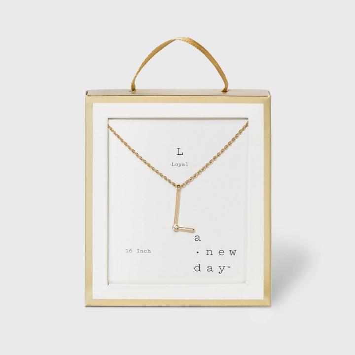 Initial L Necklace - A New Day Gold