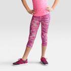 Girls' Printed Lattice Capri Leggings - C9 Champion Pink Tie Dye