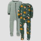 Gerber Baby Boys' 2pk Camping Union Suit - Green