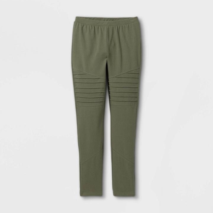 Girls' Moto Skinny Leggings - Art Class Green