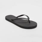 Women's Brynn Flip Flop Sandals - Shade & Shore Black Glitter