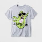 Boys' Ghostbusters Cool Shade Slimer Short Sleeve T-shirt - Heather Gray
